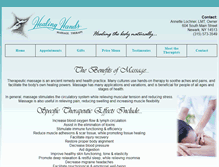 Tablet Screenshot of healinghandsnewarkny.com